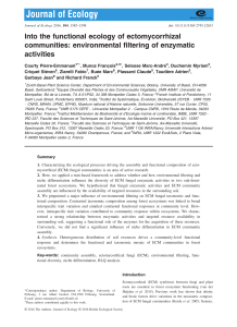 environmental filtering of enzymatic activities