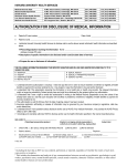 authorization for disclosure of medical information