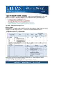 2014 HFPN Physician Incentive Structure www