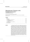 Photodynamic Therapy in the Treatment of Cancer