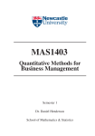MAS1403 - School of Mathematics and Statistics