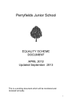 Equality Scheme Document - Perryfields Junior School