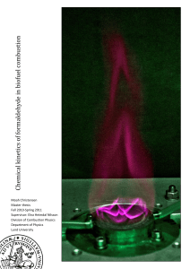 Chemical kinetics of form aldehyde in biofuel combustion