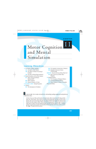Motor Cognition and Mental Simulation