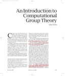 An Introduction to Computational Group Theory
