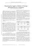 Measuring the Cognitive Abilities of Teenage Basketball Players in