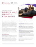 HELPFUL AND HARMFUL REACTIONS