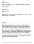 breaking it down – measuring food quality and digestibility