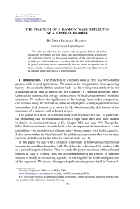 The maximum of a random walk reflected at a