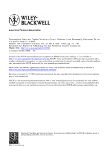 Transactions Costs and Capital Structure Choice: Evidence from