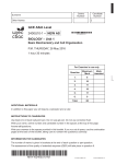 GCE AS/A Level 2400U10-1 – NEW AS BIOLOGY – Unit 1