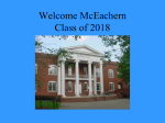 Welcome McEachern Class of 2018