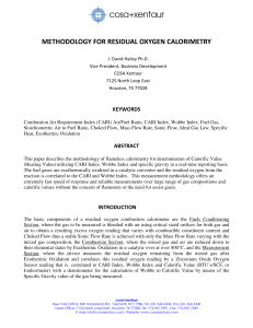 METHODOLOGY FOR RESIDUAL OXYGEN CALORIMETRY