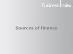 Sources of finance