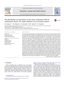 The distribution of macrofauna on the inner continental