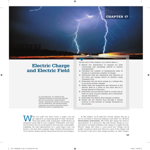 Electric Charge and Electric Field
