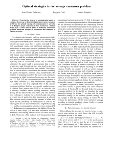 Optimal strategies in the average consensus problem