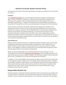 Stanford University Student Alcohol Policy