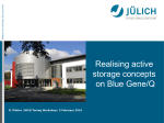 Realising active storage concepts on Blue Gene/Q