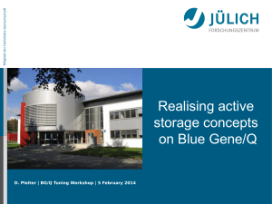 Realising active storage concepts on Blue Gene/Q
