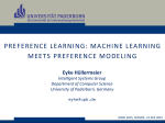preference learning: machine learning meets preference modeling