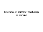 Relevance of studying psychology in nursing