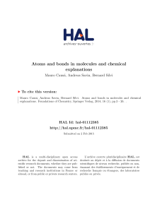 Atoms and bonds in molecules and chemical