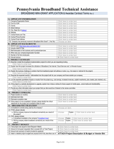 Broadband Micro-grant Application Form