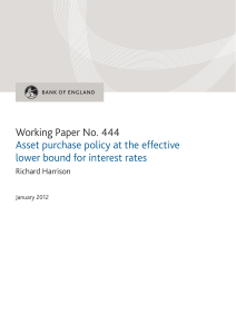 Working Paper No. 444 Asset purchase policy at the effective lower