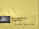 Variable Rate Irrigation - Precision Agriculture, SOIL4213