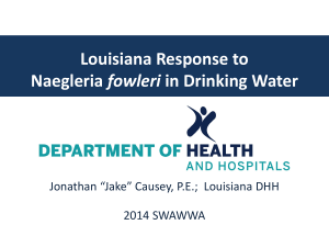 Louisiana Response to Naegleria fowleri in Drinking Water