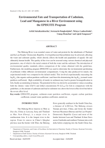 Environmental Fate and Transportation of Cadmium, Lead and