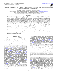 THE OFFSET AND HOST LIGHT DISTRIBUTIONS OF LONG