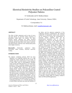 Electrical Resistivity Studies on Polyaniline Coated Polyester Fabrics