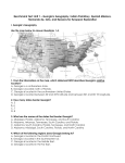 Benchmark Test: Unit 1 – Georgia`s Geography, Indian Prehistory