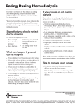 Eating During Hemodialysis