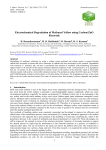 Electrochemical Degradation of Methanyl Yellow using Carbon/ZnO