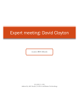Expert meeting: David Clayton