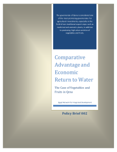 Comparative Advantage and Economic Return to Water