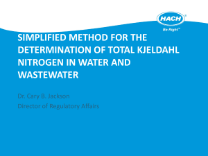 simplified method for the determination of total kjeldahl nitrogen in