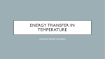 ENERGY TRANSFER IN TEMPERATURE