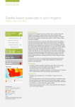 Satellite-based spatial data to aid in irrigation