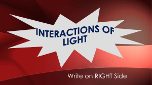 Interactions of Light - Ms. Gravette and the Mad Scientists
