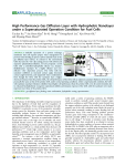 High Performance Gas Diffusion Layer with Hydrophobic Nanolayer