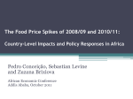 The Food Price Spikes of 2008/09 and 2010/11: Country