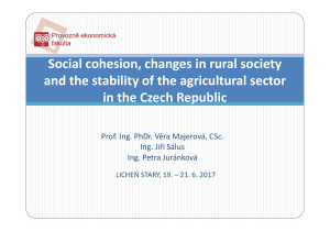 Social cohesion, changes in rural society and the stability of the
