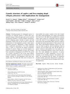 Genetic structure of captive and free