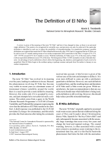 The Definition of El Niño