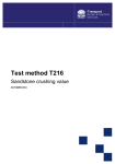 Test method T216 - Sandstone crushing value