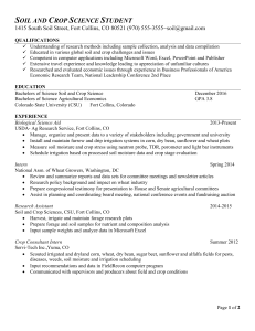 soil and crop science student